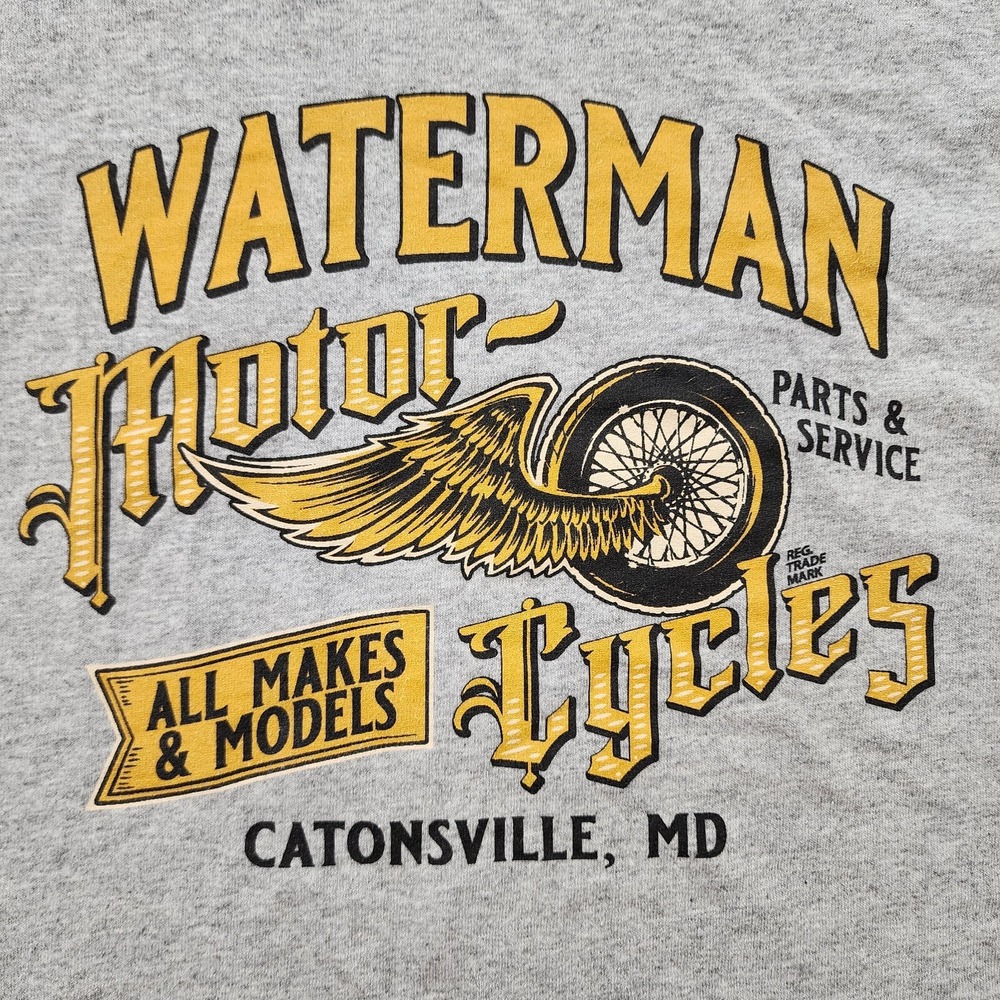 Waterman Motorcycles Catonsville MD Gray Short Sleeve T-Shirt Men's M